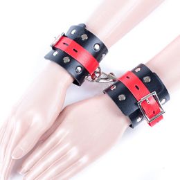 Black Red Passion Leather Bracelet