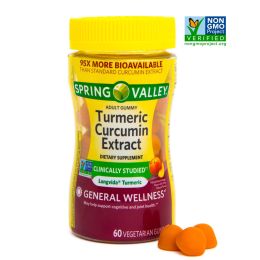 Spring Valley Turmeric Curcumin Vegetarian Gummies;  60 Count