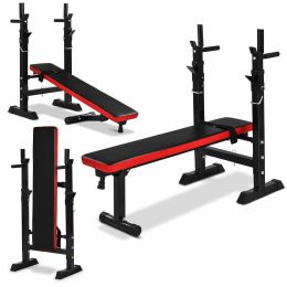 Adjustable Weight Bench with 330 Lbs. Black/Red