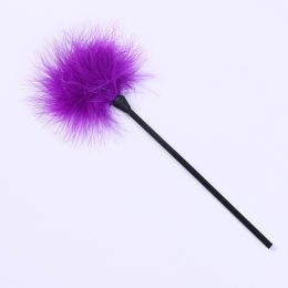 Supplies Feather Brush Stick Toys (Color: Purple)