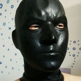 Men's Sexy Thickened Latex Mask (Option: Black-Thickened version-L)