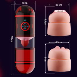 Male Masturbation Cup Masturbation Device Mouth Love Deep Waiting Tongue Oral Sex Cup (Option: Basic Style-USB)