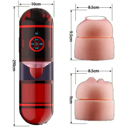 Male Masturbation Cup Masturbation Device Mouth Love Deep Waiting Tongue Oral Sex Cup (Option: Supreme Style-USB)