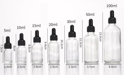 Glass Fine Oil Bottle Avoid Light Glue Head Dropper Bottle Essence Stock Bottling Cosmetics (Option: White-100ml)