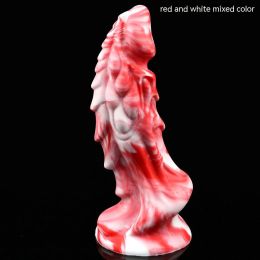 Mixed Color Silicone Toys For Men And Women (Option: Red and white mixed colors)