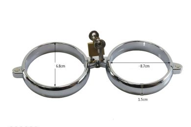 Men's And Women's Fashion Handcuff Anklet Matching Lock Toys (Option: Men's Sex Leg Cuffs Oval)