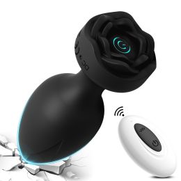 Women's Charging 10-frequency APP Remote Control Vibration Toy (Option: Rose Remote Control Black)